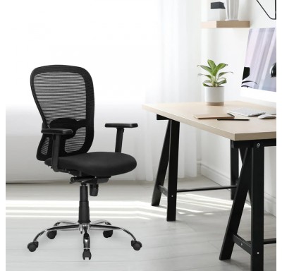 Alba Medium Back Chair Mesh Fabric CTS - Black